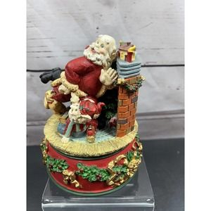 Sterling Christmas Keepsakes Poly Resin 6” Musical Santa Claus Is Coming To Town